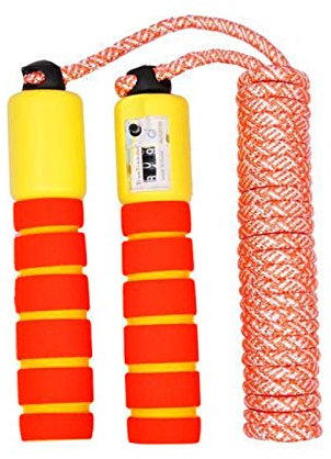 Springseil Speed Rope,springseil Boxen,springseil Sport Kinder,Springseil Kinder Speed Rope mit Zähler,Springseil Sport,Verstellbares Speed Rope Seilspringen! (Rot gelb)