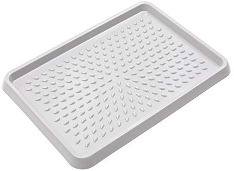 BranQ - Home essential BranQ Schuhablage aus Kunststoff, PP, Hellgrau, 54 x 38,5 x 3 cm (LxBxH), 5901098150026