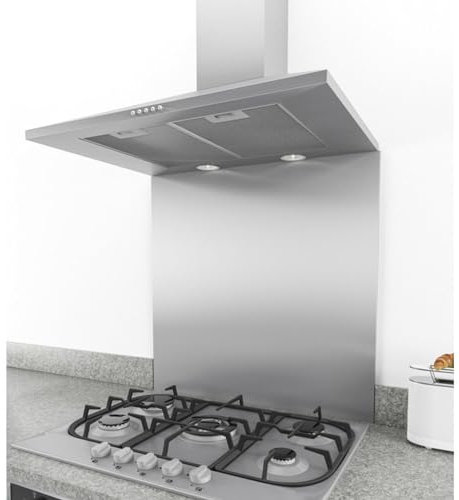 Stainless Steel 0.9mm Thick Brushed Kitchen Splashback 600mm x 750mm Hob Cooker