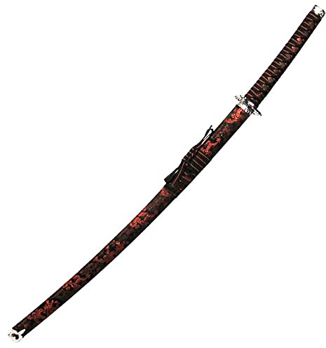 Royal Plus Katana Ornamentale Singola Samurai con Fodero Rosso - Nero Rivestito (JL029LRD)
