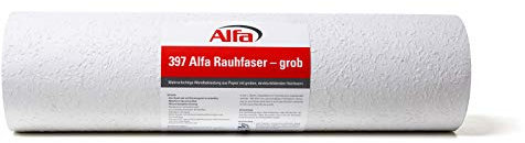 Alfa 6x Rauhfaser 52 Körnung grob 0,53 m x 33,5 m Rauhfasertapete mehrschichtig mit Struktur-Holzfasern