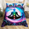 Yoga Meditation Bettwäsche-Set Böhmische Mond geometrische Linien Bettwäsche Set 135x200cm Chakra Art Betten Set für Kinder Jungen Mädchen Teenager 2St.Reißverschluss Mikrofaser