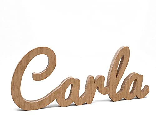 Mad & Cut. Nombre de madera personalizado,50 x 16 x 1,8 cm. aprox.