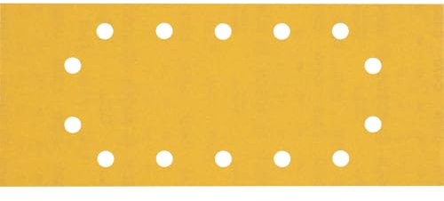 Bosch Professional 10x Carte abrasive Expert C470 con 14 fori (per Legno duro, Vernice su legno, 115x280 mm, Grana 240, accessorio Levigatrice orbitale)