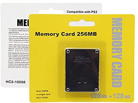 Carte mémoire Tenglang 8M-256M pour Sony PS2 Gamepad Haute Vitesse Gameboy Micro Carte mémoire de Jeu pour Sony PlayStation2 (256 MB)
