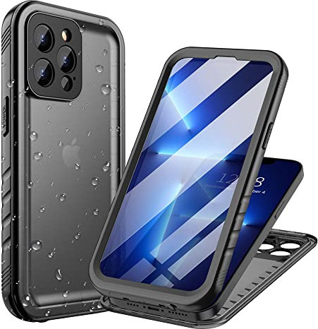 Cozycase TOP Military Shockproof IP68 Waterproof Case for iPhone 13 Pro Heavy Duty 360 Full Body With Screen Camera Protector Double Dustproof Hard Tough Protective 13Pro Front Back Unbreakable Cover