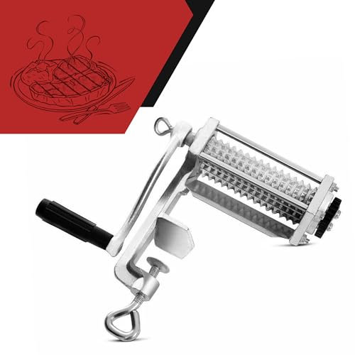 Commercial Meat Tenderizer Meat Cuber Tenderizer Kitchen Metal Roller Machine for Commercial and Home Use
