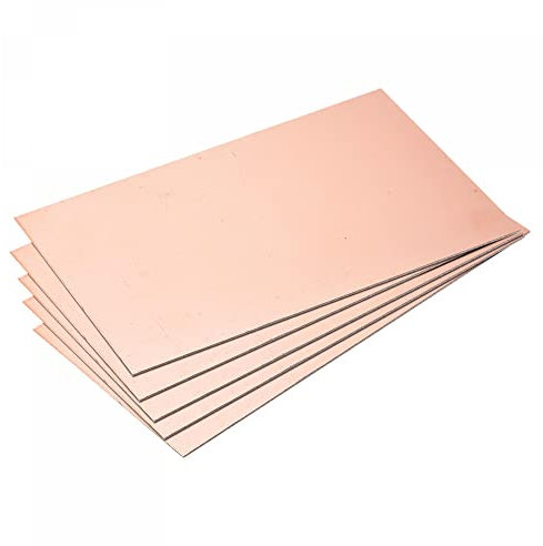 sourcing map 5 Stück PCB Kupfer Plattierte Platinen Laminat 150mm x 100mm x 1mm FR4 Glasfaser Einseitig für Schaltungsprojekte