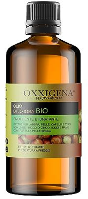 Oxxigena - 100% reines Jojobaöl BIO, 500 ml Packung, kaltgepresst, spendet der Haut viel Feuchtigkeit und nährt sie, verleiht dem Haar Glanz, vegan und GMO-frei