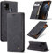 CaseMe Hülle für Samsung Galaxy M31 Vintage Dünne Handyhülle mit Kartenfach Geld Slot Ständer PU Ledertasche Flip Schutzhülle für Samsung Galaxy M31- Schwarz