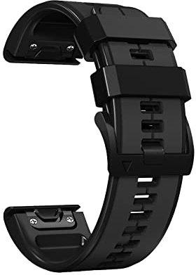 RoYiio Bracelet de Montre pour Garmin Fenix/Enduro/Epix/Quatix/Marq Series/Descent Series /D2 Series/Tactix Bracelet en Silicone Sport QuickFit 22mm - Noir Gris