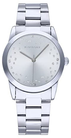 Radiant - Fiji Kollektion - Analog Quarzuhr. Armbanduhr für Frauen. Armbanduhr mit silberner Zifferblatt und Edelstahlarmband. Größe 36mm. 3ATM.