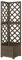 BULANED Eck-Spalier mit Pflanzkasten, Pflanzkübel Mit Rankgitter, Blumenkasten Mit Rankgitter, Spalier, Pflanzkasten, Pflanzgefäß, Grau 40x40x150cm Massivholz Tanne