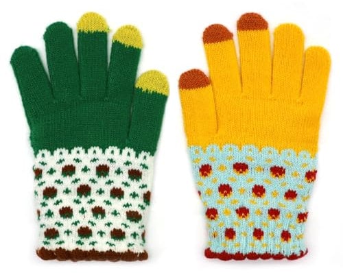 ALLY-MAGIC Damen-Winterhandschuhe, gestrickte Thermo-Handschuhe, Sonnenblume, Vollfinger, Touchscreen-Handschuhe, warm, winddicht, Fäustlinge für Damen, Outdoor, Radfahren, Laufen, Wintergeschenke,