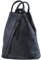 modamoda de - T180 - Damen Rucksack Tasche aus ital. Leder, Farbe:Mitternachtsblau