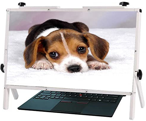 ADOVZ 22-Zoll-Laptop-Bildschirmlupe, Faltbarer Computer-Laptop-Telefonhalter, Ständer, physische Lupe, kompatibel mit 15/16/17/18/20-Zoll-Mobiltelefonen und Tablets Bright Day