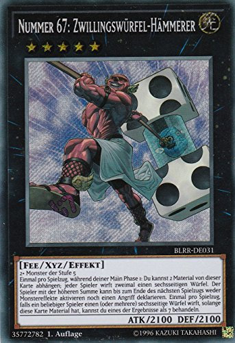 BLRR-DE031 - Nummer 67: Zwillingswürfel-Hämmerer - Secret Rare - 1. Auflage - Deutsch - Battle of Legends: Relentless Revenge - mit LMS Trading Fieldcenter-Karte Yugioh