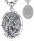 INFUSEU Saint Michael Kette, 925 Sterling Silber Heidnische Medaille Schutzpatron Anhänger Christlicher Religiöser Engelsglaube Schutz Schmuck Amulett Geschenke für Männer Frauen