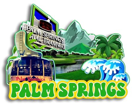 Quwsne Kühlschrankmagnet Palm Springs California United States Kühlschrankmagnet Stadt Reise Souvenirs Touristengeschenke 3D klassische Sehenswürdigkeiten handgefertigt Handwerk Heimdekoration -252