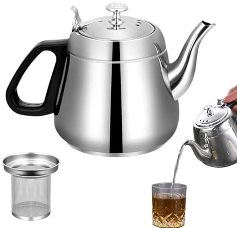 Teekanne Mit Siebeinsatz 1500ml Edelstahl Teekanne Mit Siebeinsatz Für Loser Tee Kaffeekanne Deckel Metall Wasserkocher Teekessel Mit Abnehmbarem Teefilter Hitzebeständig Teekanne Für Home Hotel