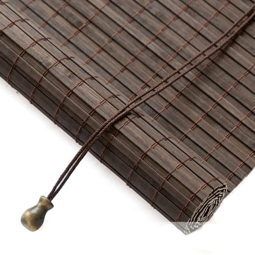 XINGWANGG Bambusrollo Bambus Raffrollo Sonnenschutz Sichtschutz Natur Holz Jalousie Jalousette Verdunkelung Bambus Rollos für Fenster und Türen,50-180cm Breit,Anpassbar,Breite x Höhe (180cm x 250cm)