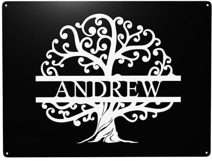 Panneau métallique extérieur personnalisé - Concevez votre propre panneau en tôle - personnalisé avec photo/texte/logo - Panneau sur mesure pour garages/hôtels/parkings/écoles/entreprises et jardins