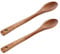 Cucharas de madera para cocinar, 2 cucharas de miel de mango largo, cucharas grandes para servir, utensilios de cocina antiadherentes, juego de vajilla para servir, mezclar y comer