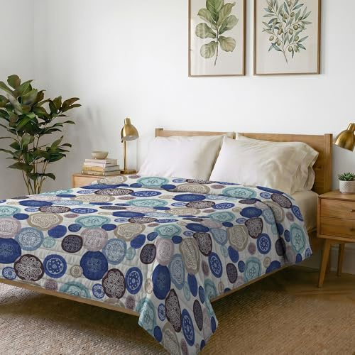Italian Bed Linen Gedruckt Sommer steppdecke Fantasy, Polyester Füllung, Murrine, 260x270cm