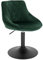 WOLTU Verstellbarer Sitzhocker Stuhl Arbeitshocker Bürohocker Schminkhocker mit Rückenlehne aus Samt und Metall höhenverstellbar drehbar, Sitz 42-58 cm Hoch, Dunkelgrün, BH242dgn-1