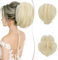 SEGO Haarteil mit Klammer Ponytail Extension Dutt Haargummi Haaren Pferdeschwanz Zopf Haarverlängerung Hair Piece Haar mit biegbarem Metalldraht Hellblond