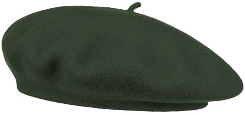 Van Der Rich ® - Baskenmütze Wolle Kind für Einen Maximalen Kopfumfang von 52cm (Khaki, One Size)