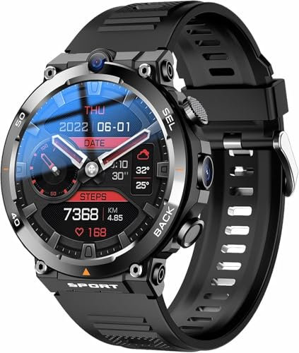 Smartwatch Rispondi/Effettua Chiamate, Smartwatch Con Scheda SIM 4G, Impermeabile IP67, Con Schermo Rotondo Da 1,39, Doppia Fotocamera Frontale/laterale, Posizionamento NFC, Corpo Ultra Sottile