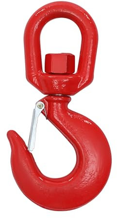 5T Verriegelbarer Drehhaken 360° drehbar Schwerlast-Drehhaken Hebehaken mit Sicherheitsverriegelung Kranhaken für den Hafentransport für Anhänger