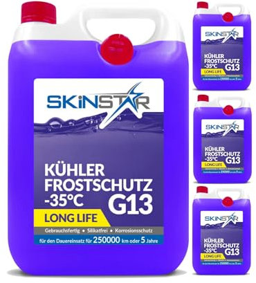 SkinStar Protezione antigelo da -35 °C, G11, G12, G13, liquido refrigerante, pronto all'uso, antigelo per auto, prodotti chimici per auto (20 l, G13)