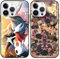 2 Pièces Coque pour Apple iPhone 15 Pro Max 6.7,Noir Silicone Protéger Étui avec Manga Cool Dessin Animé Aesthetic Figurine de Hollow Game Knight Motif Souple TPU Antichoc Housse, Manga