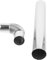 LIFKOME 1Ensemble Tuyaux de Acier Inoxydable Tube Droit Coude pour Évacuation des Fumées Installation Rapide Facile pour Chauffe Eau Durable Polyvalent