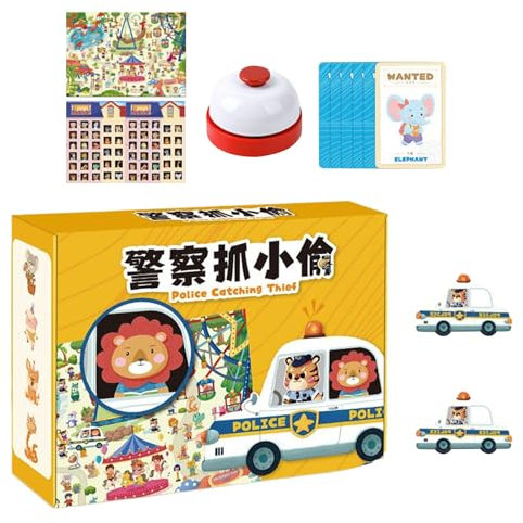 Strategiespiele Brettspiele,Spannendes Diebesjagd Spieleset - Lernspielzeug Mit Rätseln Für 2 Spieler, Familienabend Unterhaltung Für Zuhause, Reisen, Camping & Partys