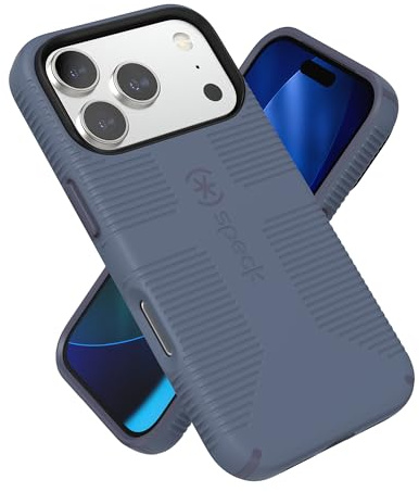 Speck Candyshell Grip +MS Schutzhülle für iPhone 17 Pro, Mystery Blue/Faded Denim, schlanker Schutz, Fallschutz, MagSafe-kompatibel