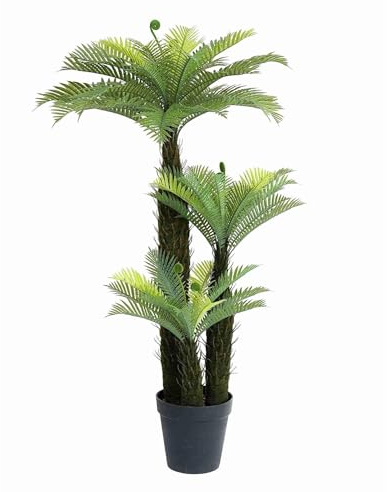 Leaf and Stone Kunstpflanze Baumfarn Palme 160 cm – künstliche Palme im Untertopf – Tropische Zimmerdeko, pflegeleicht & echt wirkend – für Wohnzimmer & Büro