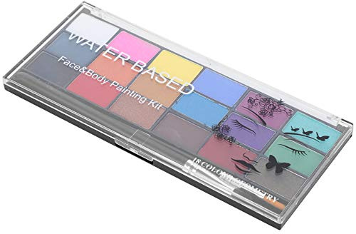 aqxreight Körperbemalung, 18 Farben, Halloween-Party, Drama, Ölfarbe, Make-up, Pigment, Kunst-Make-up-Set