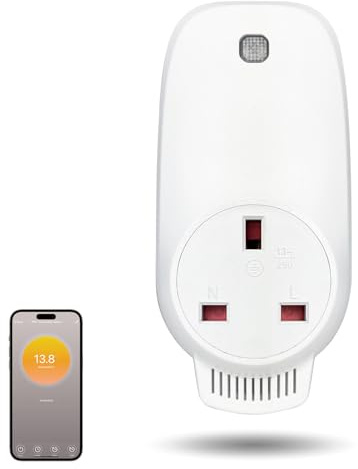 SROCHN WiFi Thermostat Socket, Temperature Controller, Programmable Timer, for Infrared Heating Various Heating Devices