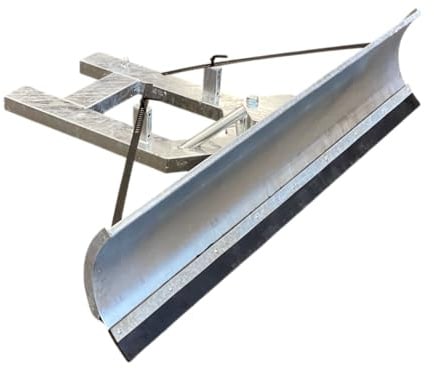SRM Design Schneeschild für Gabelzinken 150 x 40 cm Verzinkt schwenkbar | Schneeschieber Räumschild für das Beseitigen von Schnee Universal für Gabelstapler und Frontlader