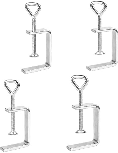 Mecmbj 4 Piezas Abrazaderas en C, Ajustable Sargentos C Metalica | Abrazaderas C, DIY Sargentos Carpintero para Carpintería, Montaje, Soldadura y Proyectos Domésticos