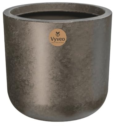 Vyveo - Blumentopf Orena - 30x28 - Gold metallic - Blumentopf für den Innen- und Außeneinsatz - Übertopf - Pflanztopf - Pflanzgefäß