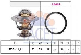 FACET 7.8412 Thermostat Kühlmittel Kühlwasserthermostat 88°C Kompatibel mit FIAT Ducato Kastenwagen 250, 290 1096283 6001070277 1338F5