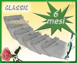Sconosciuto 6 SACCHETTI PER ASPIRAPOLVERE FOLLETTO VK 135 VK 136