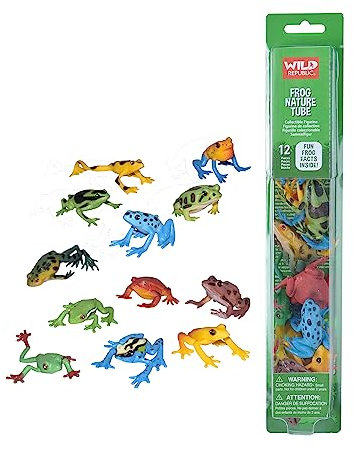 Wild Republic 12892 - Nature Tube Spielset, Frösche, 32 cm, Blau
