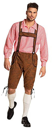 Boland - Erwachsenenkostüm Werner, Shirt und Hose, Tracht, Latzhose, Motto-Party, Karneval