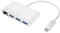 Monoprice USB-C 3-Port USB 3.0 Hub and Gigabit Ethernet Adapter - Plug-n-Play, Supports Up To 5Gbps Data Rate, Compatible with MacOS, Windows, Chrome OS, White - Select Series