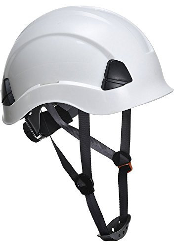 Height Endurance Scaffolding Climbing Steeplejack Work Safety Helmet Hard Hat With Chin Strap (White)